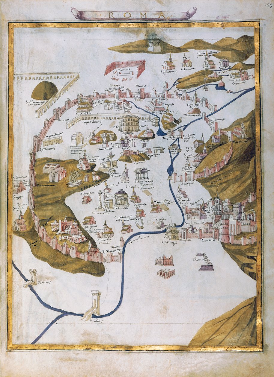 Kilátás Rómára alkotó: Pietro del Massaio