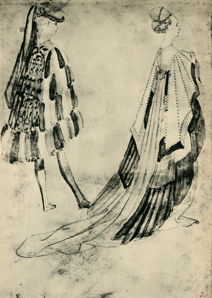 Gentleman and Lady in Court Costume, 1420-1455, 1943. alkotó: Antonio Pisanello