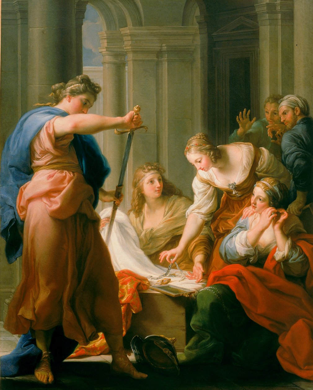 Akhilleusz a Lycomedes udvarában alkotó: Pompeo Girolamo Batoni
