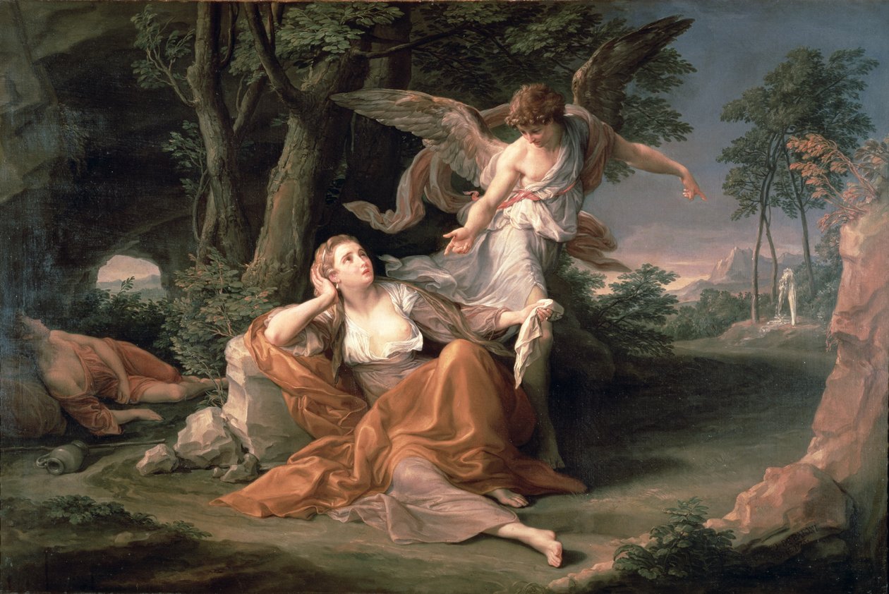 Hágár a sivatagban alkotó: Pompeo Girolamo Batoni