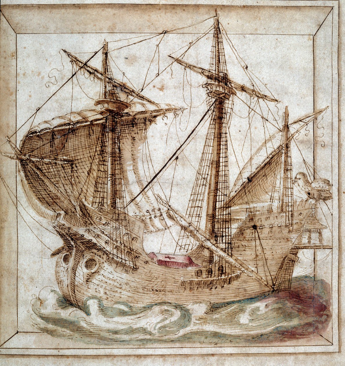 Caravelle. portugál kézirat alkotó: Portuguese School