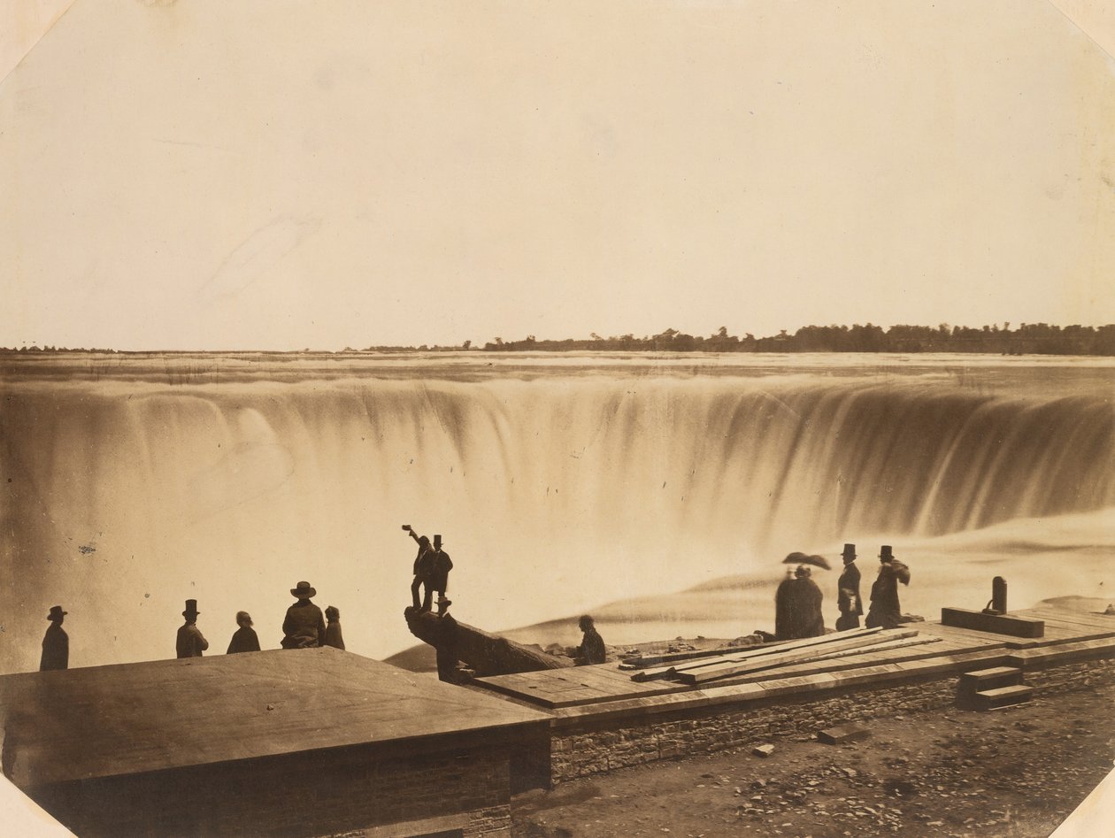 Niagara-vízesés, kb. 1855. alkotó: Possibly by Silas A. Holmes.
