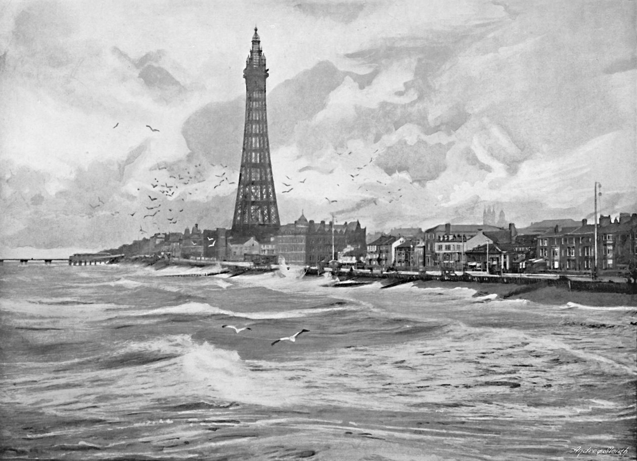 Blackpool, Eiffel-toronyával, 1896 alkotó: Poulton and Co