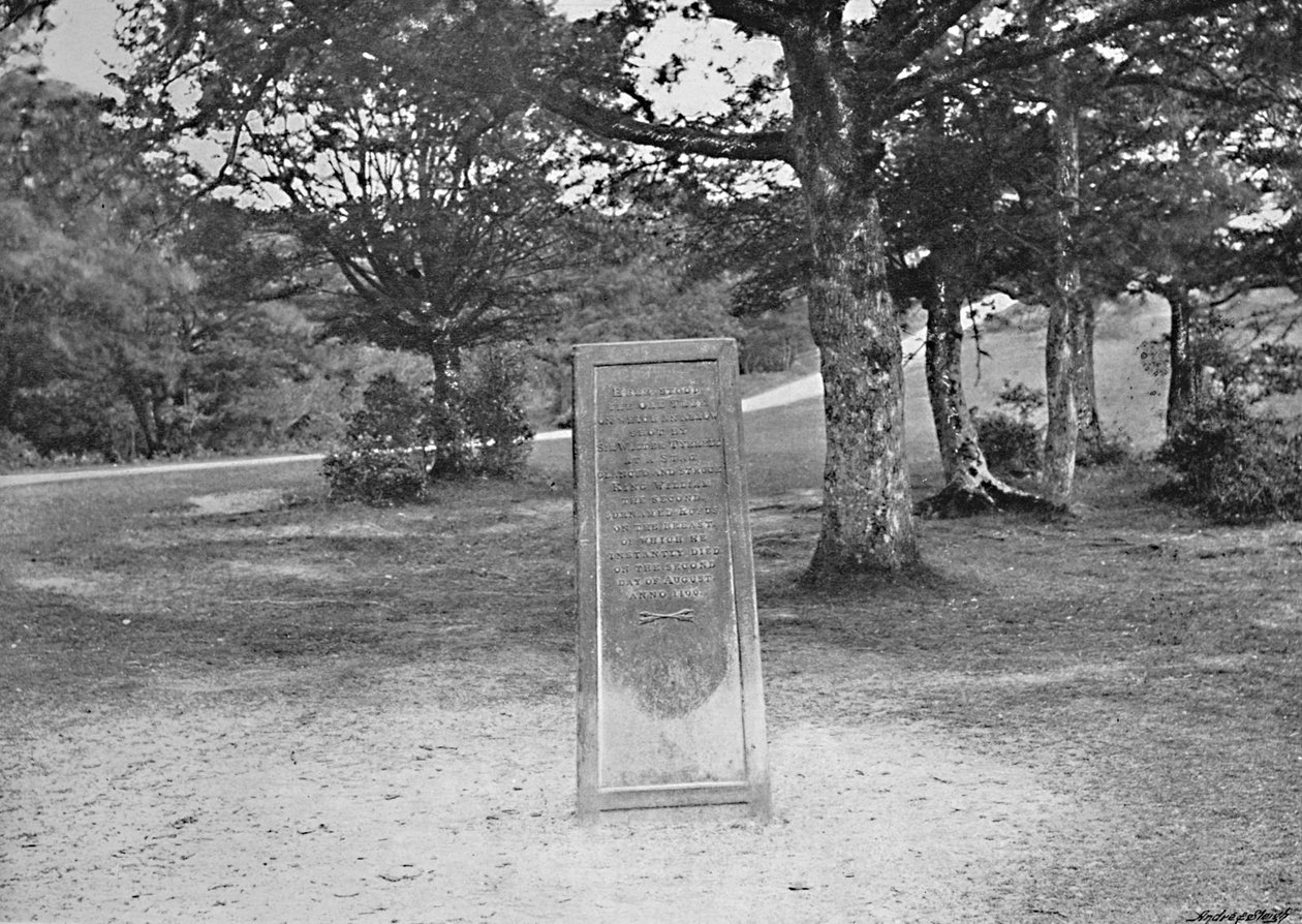 Rufus Stone, New Forest, 1896 alkotó: Poulton and Co