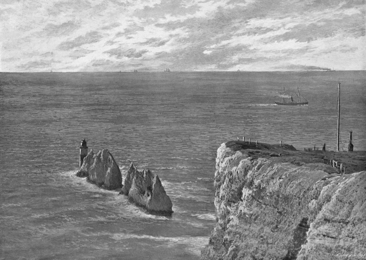 The Needles, Isle of Wight, 1896 alkotó: Poulton and Co