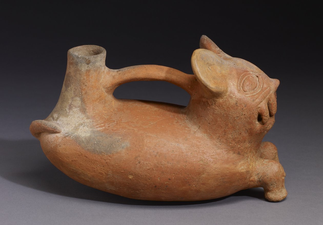 Macskás edény, Vicus kultúra (agyag) alkotó: Pre Columbian