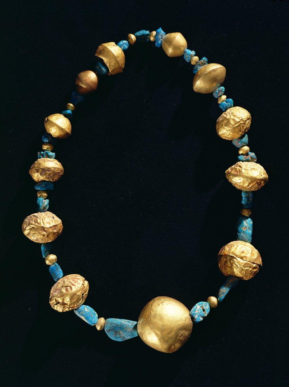 Nyaklánc (türkiz és arany) alkotó: Pre Columbian