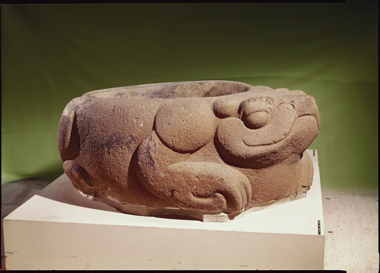 Óriás varangy, maja, 250-600 kaminaljujui varangy formájában kínált hajót (vulkáni láva) alkotó: Pre Columbian