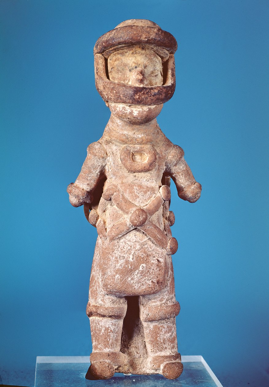 Tlachtli játékos figurája, Tlatilco, preklasszikus kor (terrakotta) alkotó: Pre Columbian