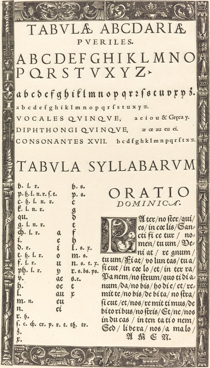 Ábécé alapozóhoz alkotó: Probably German 16th Century
