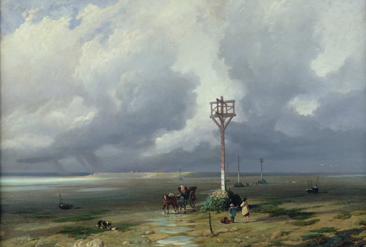 A Passage du Gois Noirmoutier-ban, 1859 alkotó: Prosper Barbot