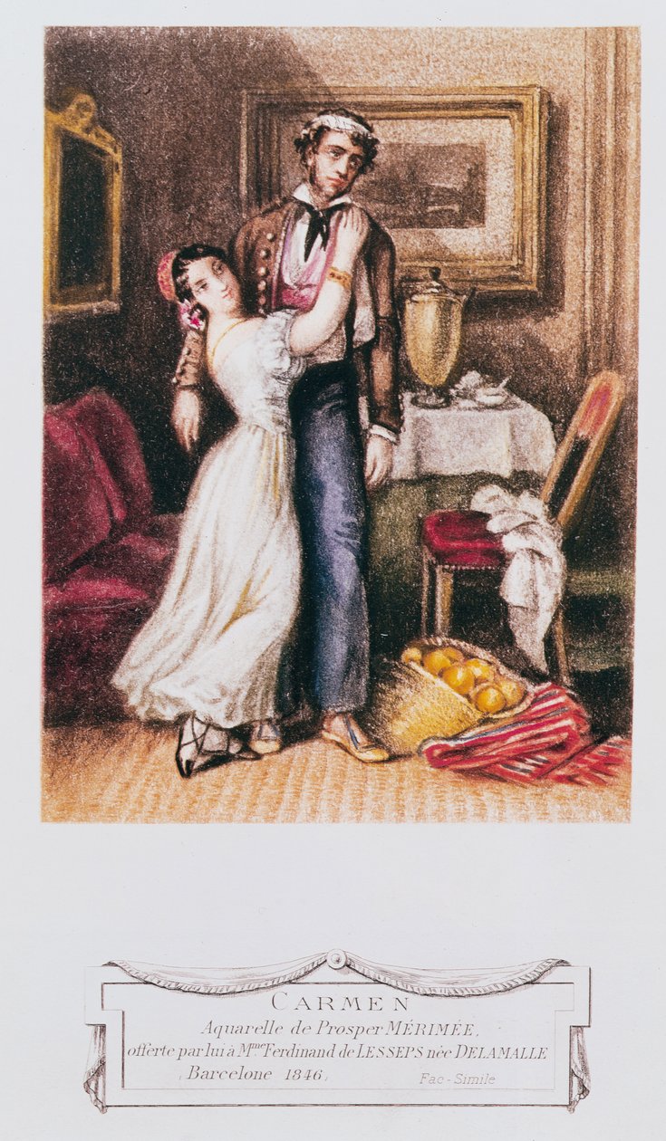 Carmen és Don Jose, 1846 alkotó: Prosper Merimee