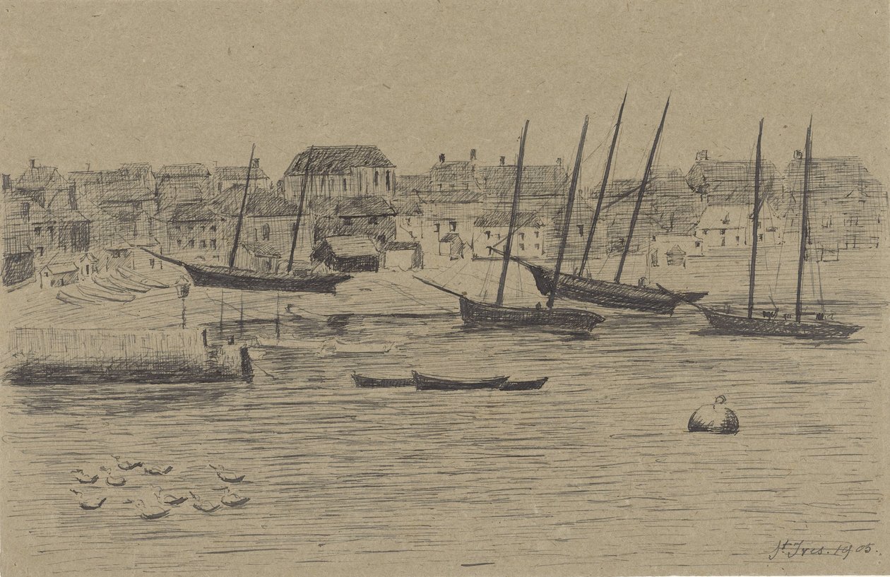 St. Ives halászfaluja alkotó: Prosper Alphonse Isaac