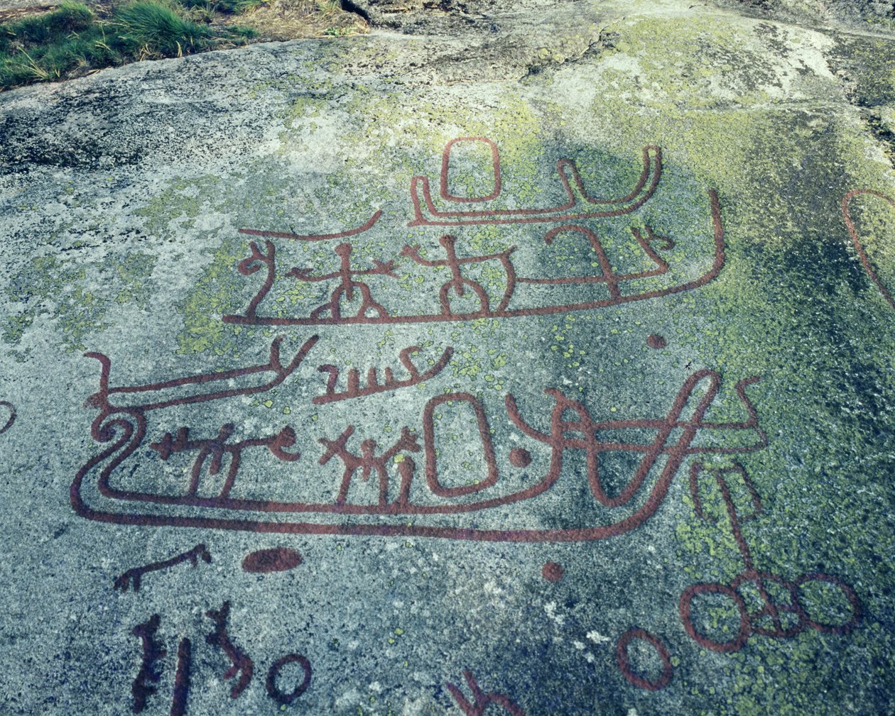 Csónakok (sziklafestés) alkotó: Protohistoric