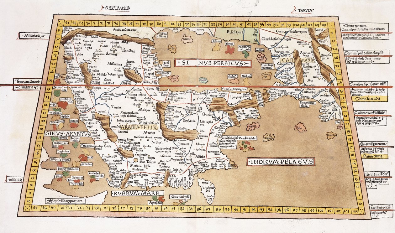 Hatodik Ázsia Tabula, 1541 alkotó: Ptolemy