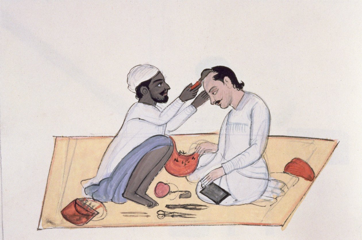 Borbély, 1890 körül (wc papíron) alkotó: Punjabi School