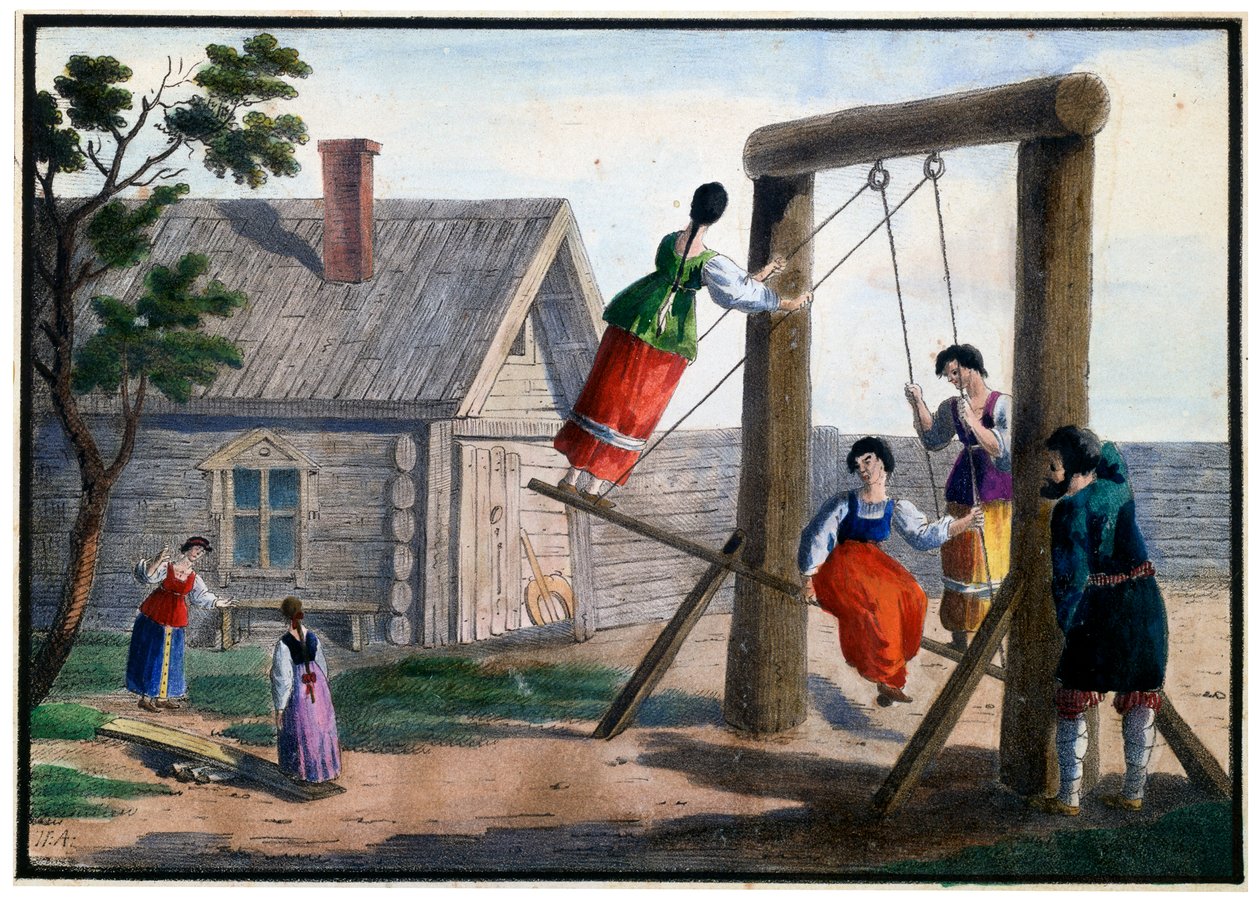 Vidéki mulatságok, 1825. alkotó: Pyotr Alexandrov