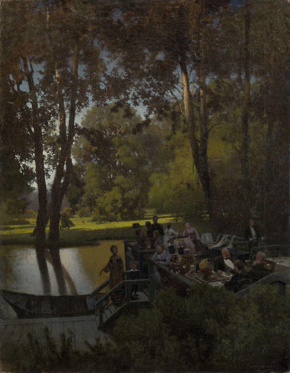 Ebéd a parkban alkotó: Pyotr Alexandrovich Sukhodolsky