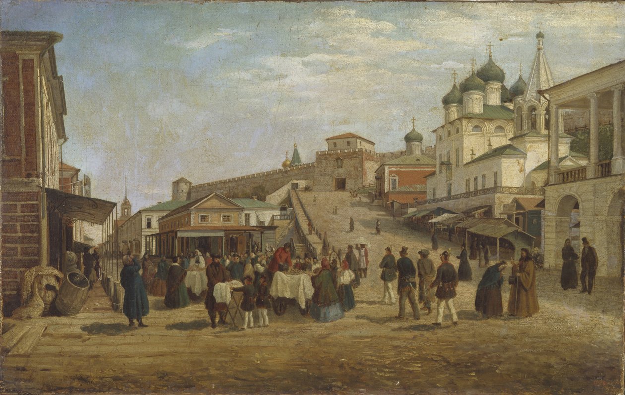 Nyizsnyij Novgorod látképe, 1867 alkotó: Pjotr ​​​​Petrowitsch Wereschtschagin
