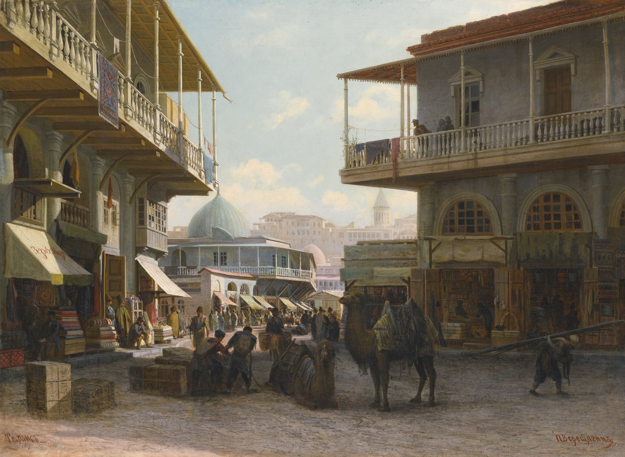 Tiflis látképe, 1874 alkotó: Pjotr ​​​​Petrowitsch Wereschtschagin
