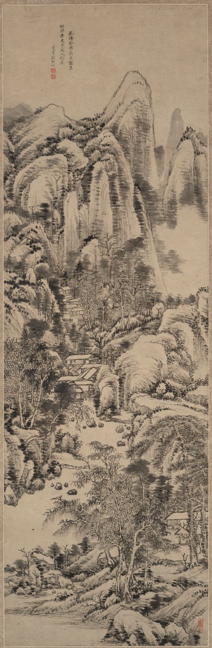 Táj Huang Gongwang stílusában alkotó: Qian Weicheng
