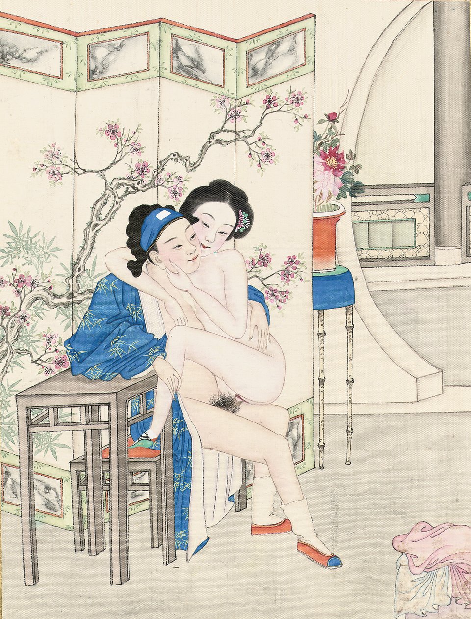 Erotikus festészet, késői Qing-dinasztia alkotó: Qing Dynasty Chinese School