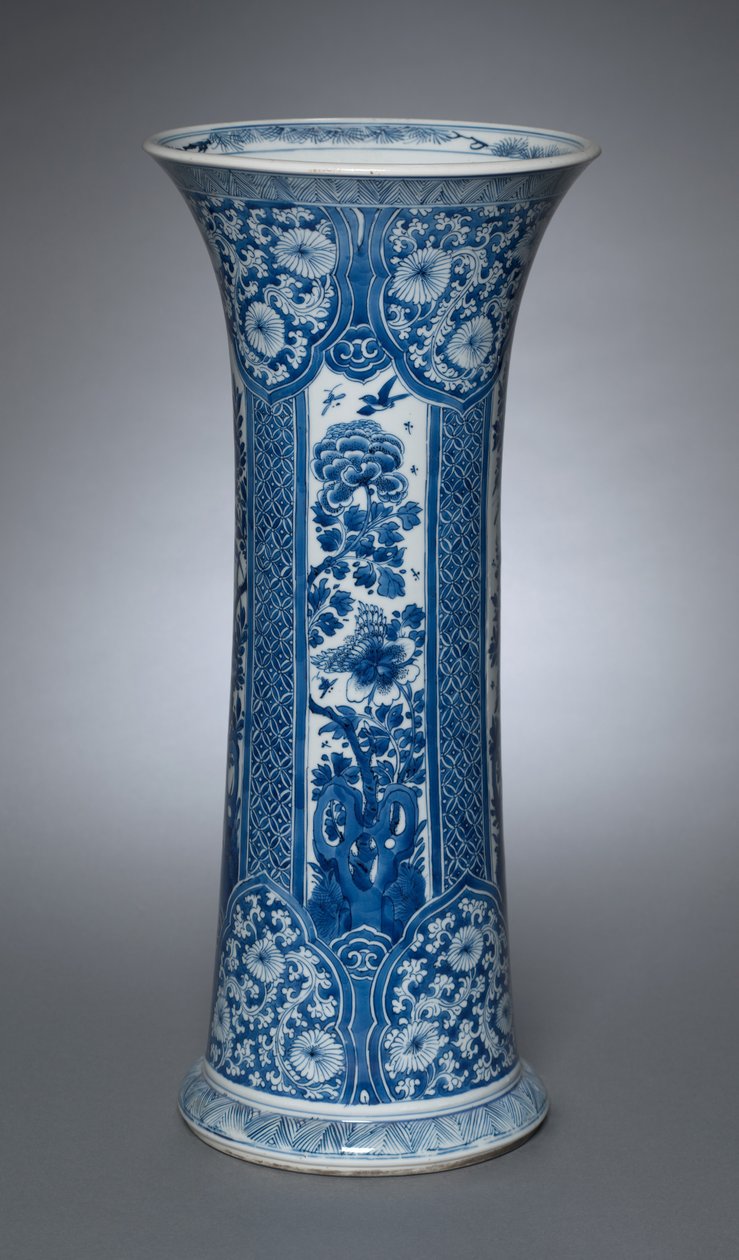 Váza fedővel alkotó: Qing Dynasty Chinese School