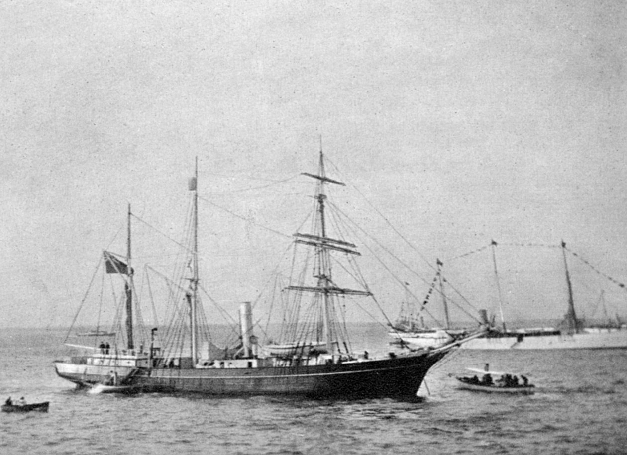 Ernest Shackletons HMS Nimrod hajó, 1907 1908. alkotó: Queen Alexandra