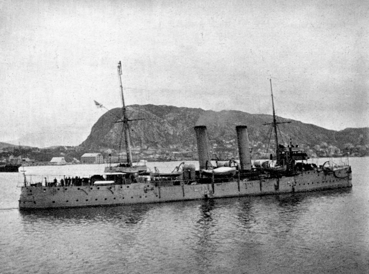 HMS Spartan Norvégia mellett, 1904 1908. alkotó: Queen Alexandra