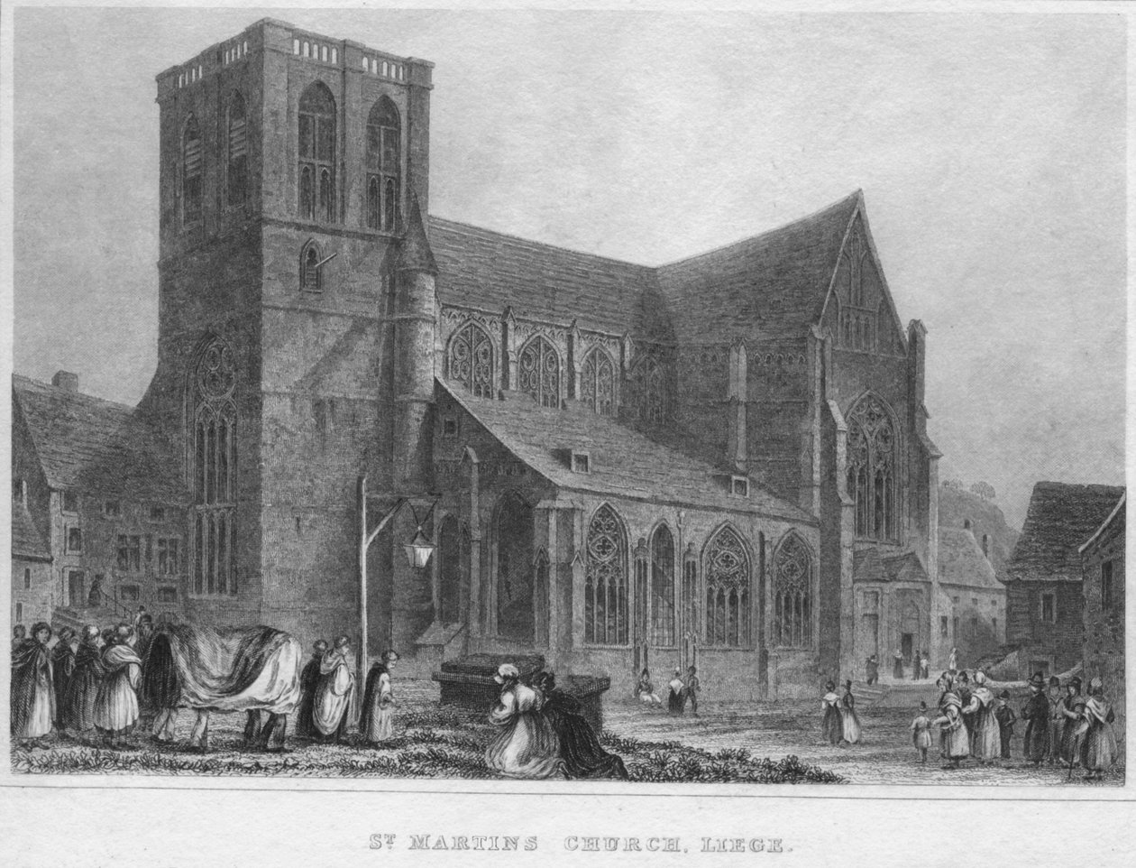 St. Martins Church, Liege, 1850 alkotó: R. Brice