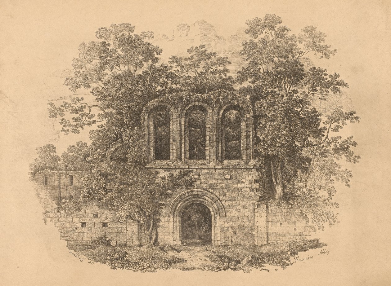 Átjáró a Fountains Abbey-nél alkotó: R. Dunning
