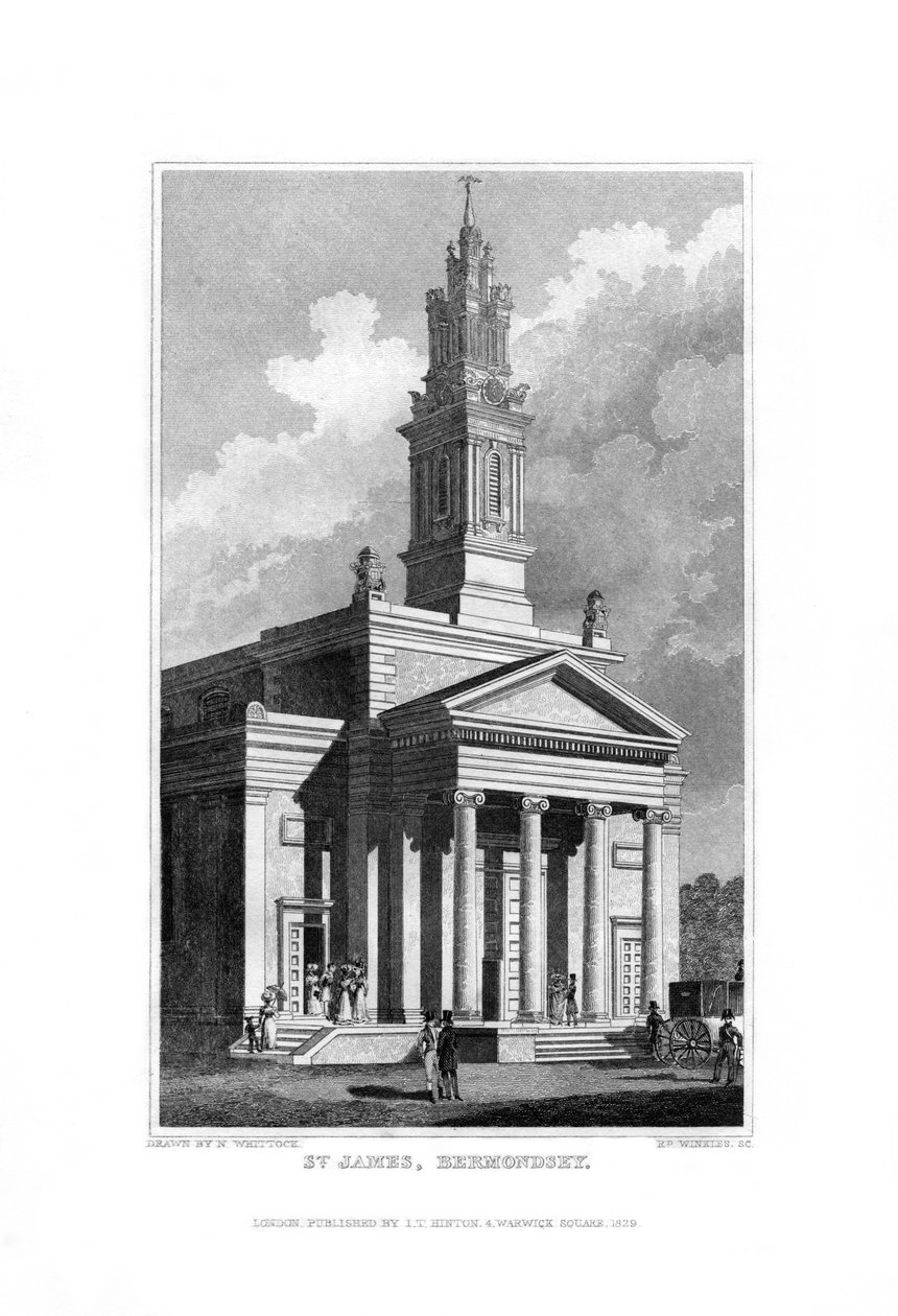 St James, Bermondsey, Surrey, 1829. alkotó: R. Winkles