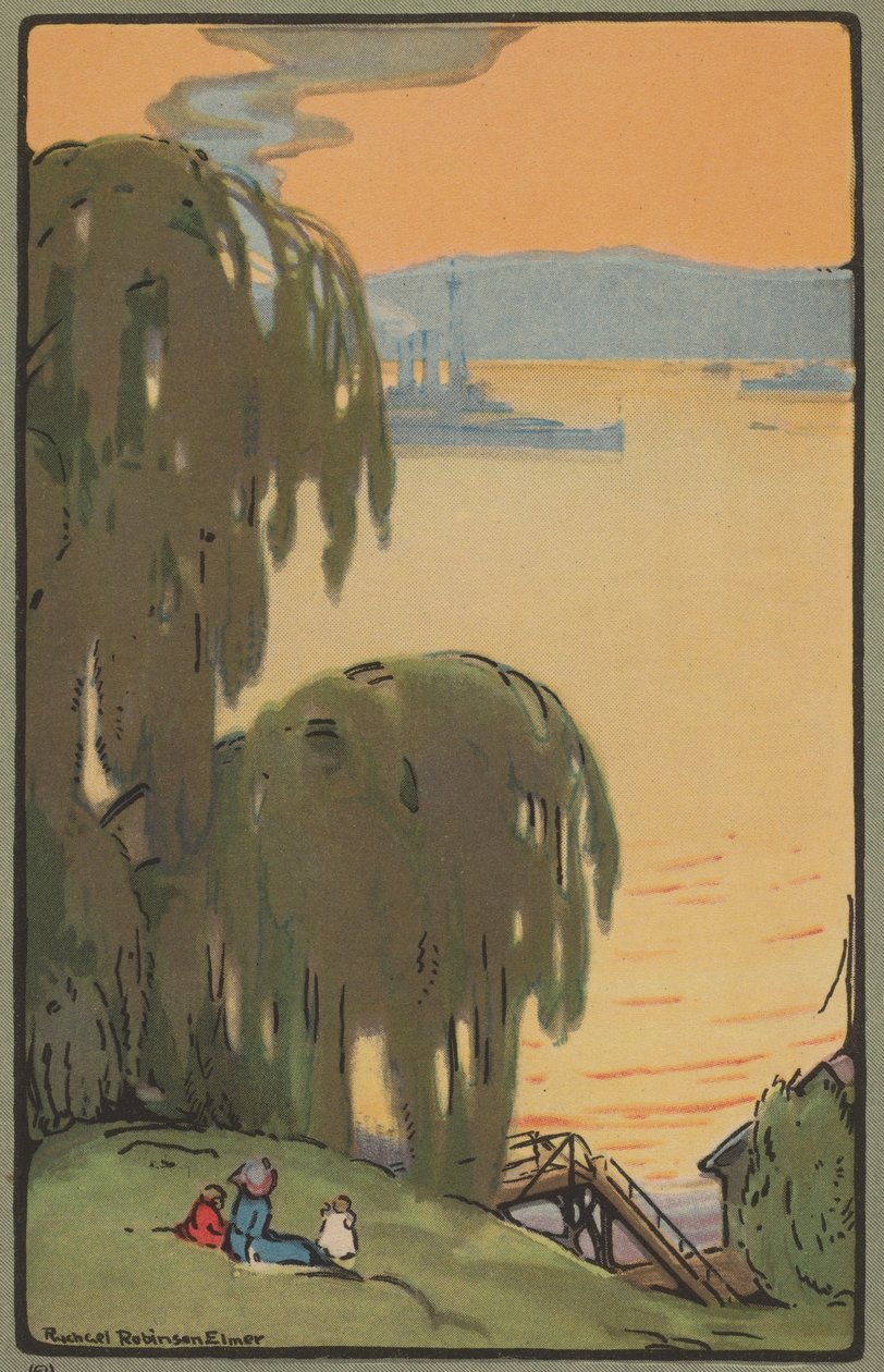 A Hudson a Riverside Drive-ról, 1914. alkotó: Rachael Robinson Elmer