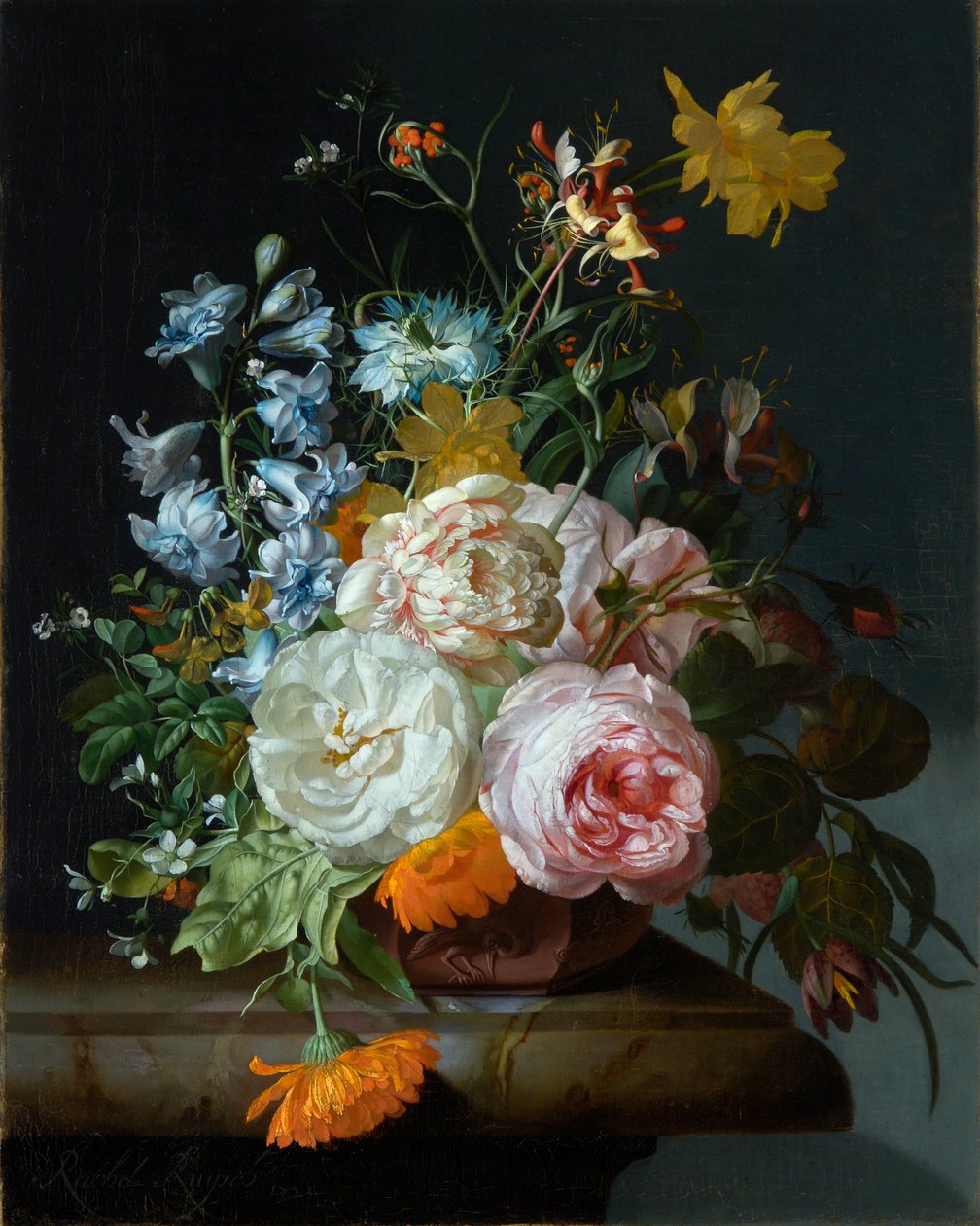 Virágok terrakotta vázában alkotó: Rachel Ruysch