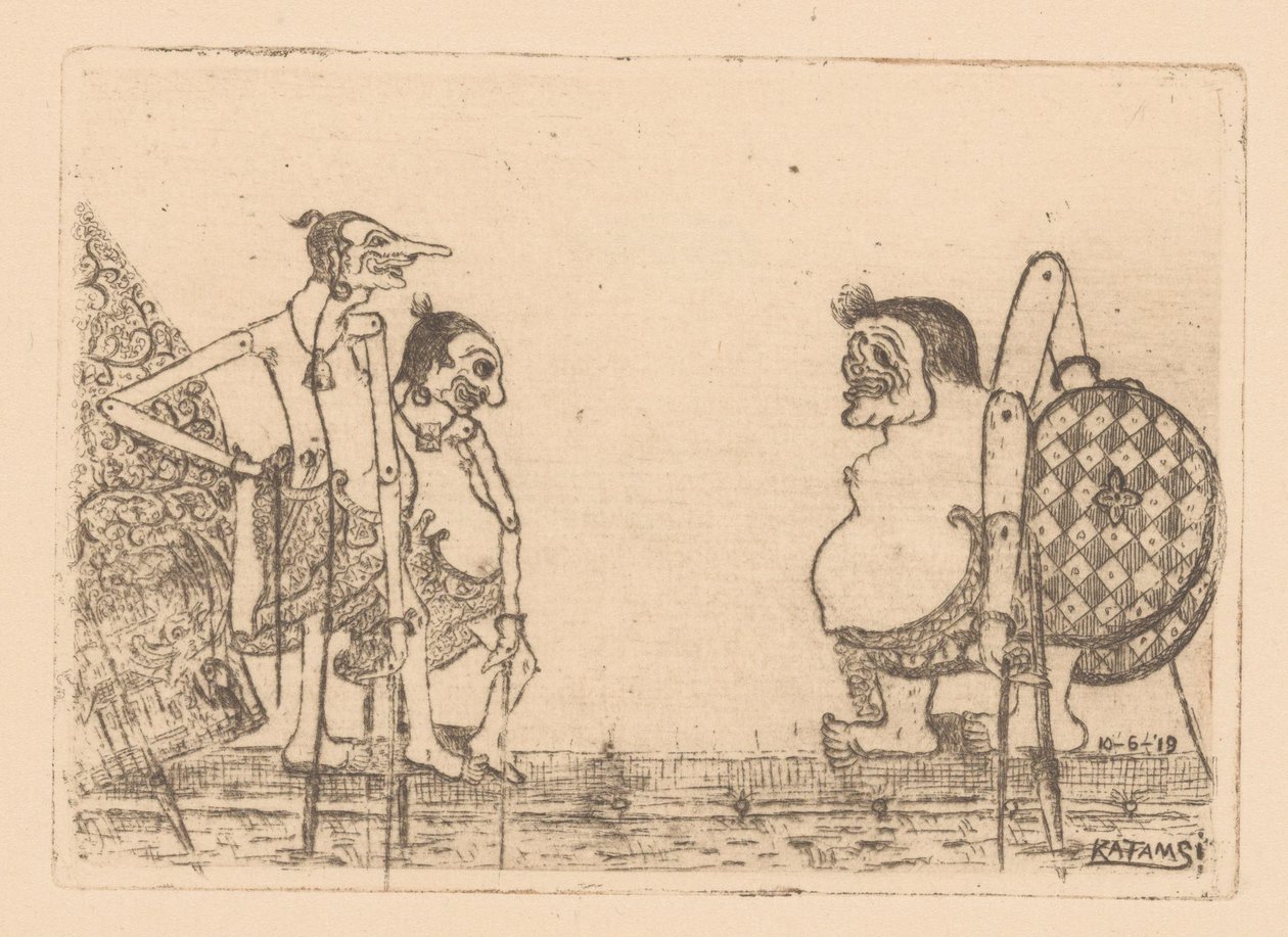 Wajangpoppen alkotó: Raden Katamsi (signed by artist)