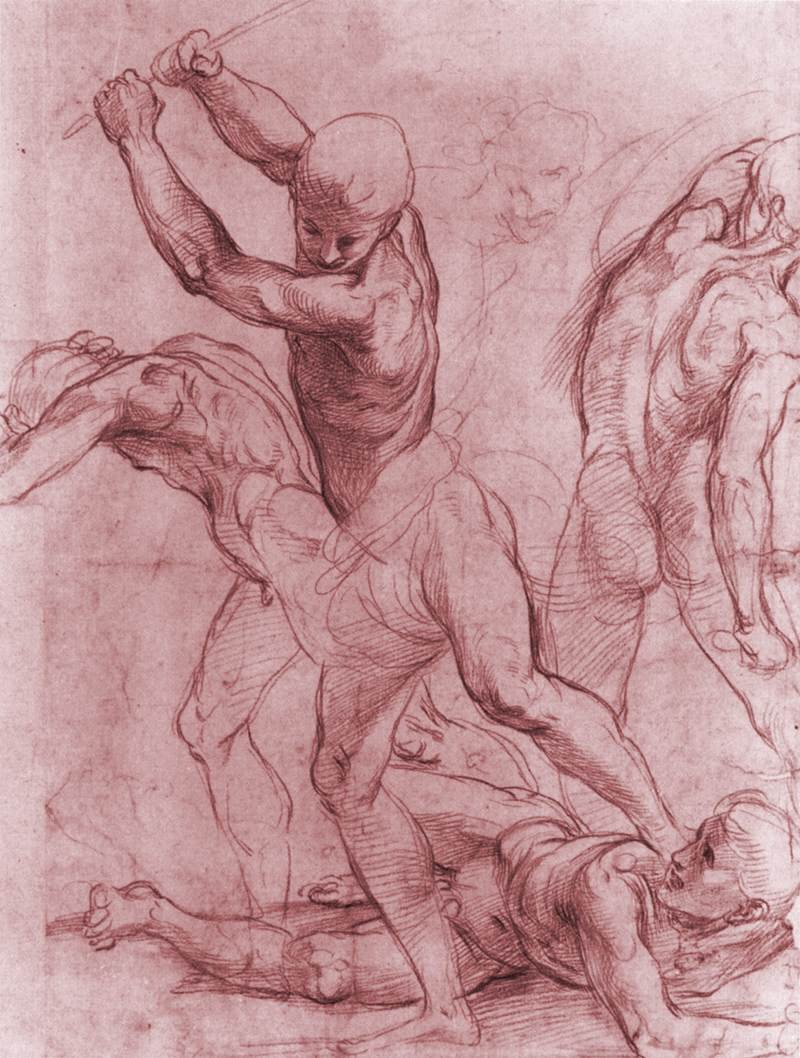 Harcoló férfiak alkotó: Raffaello Sanzio Raphael
