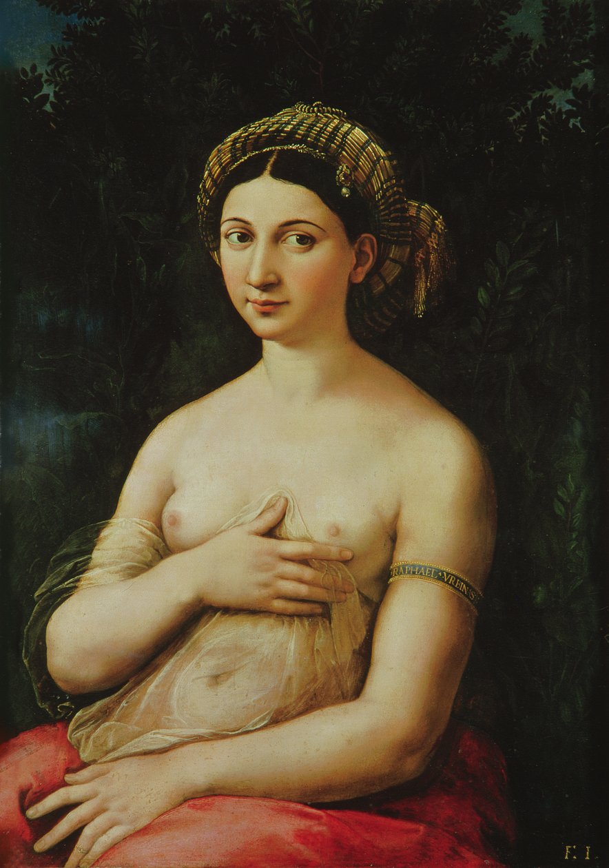 La Fornarina, 1516 körül (panel) alkotó: Raffaello Sanzio Raphael