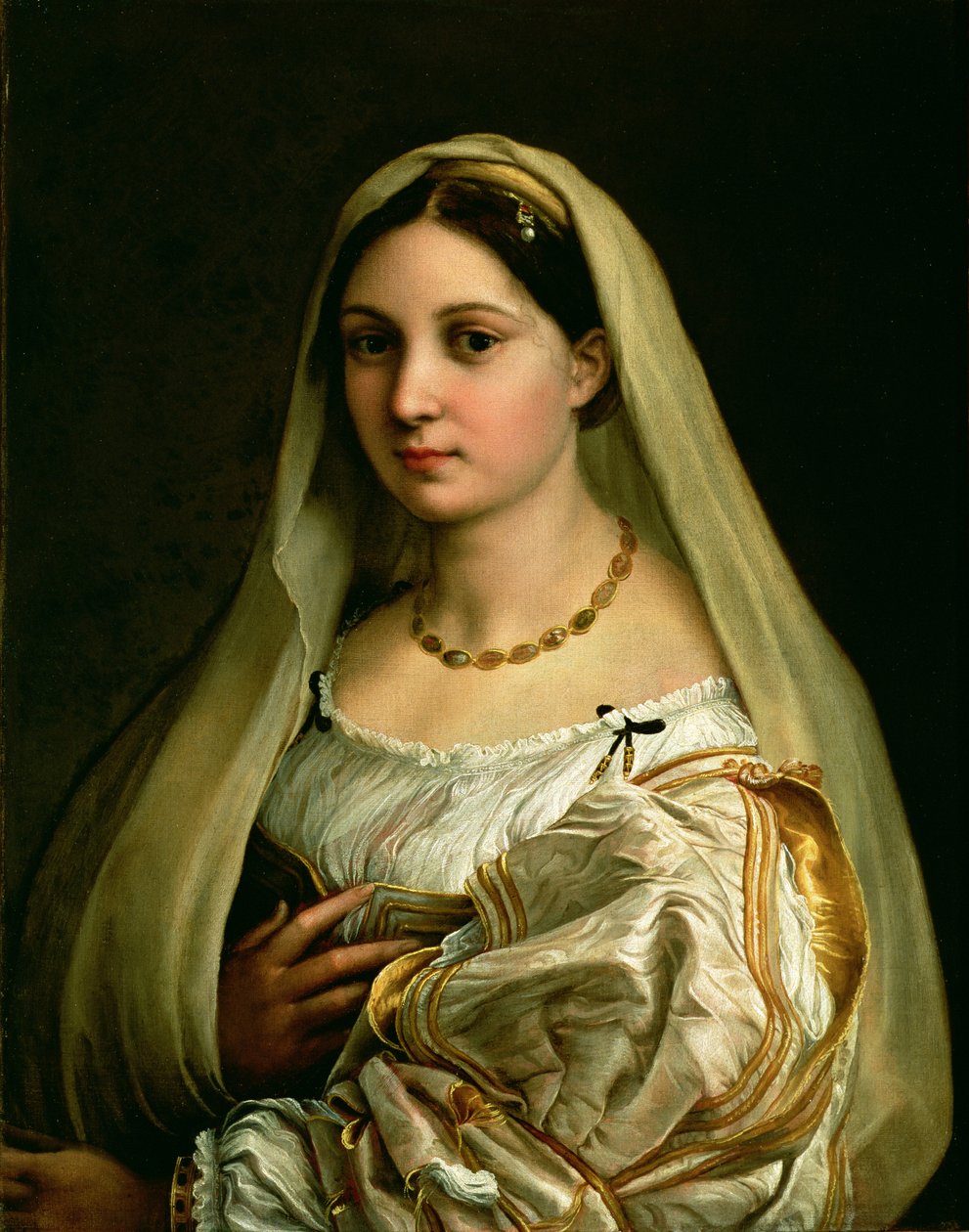 A fátyolos nő, avagy La Donna Velata, 1516 körül alkotó: Raffaello Sanzio Raphael