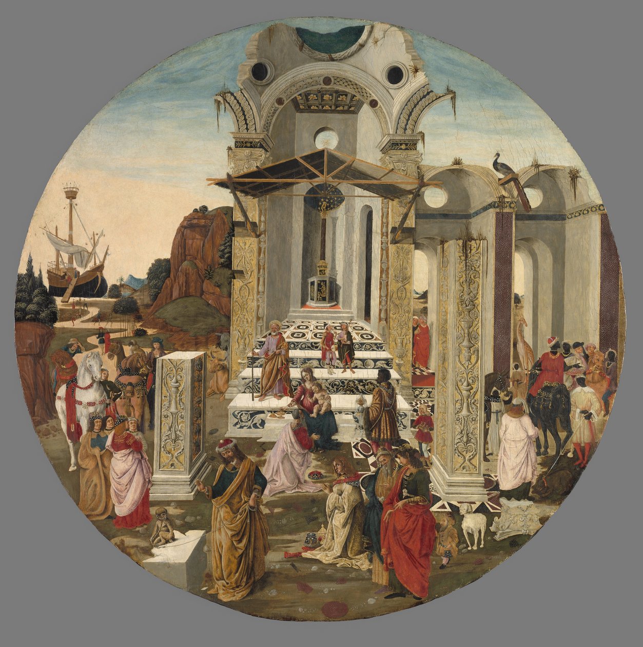 A mágusok imádása, 1495 körül alkotó: Raffaello Botticini