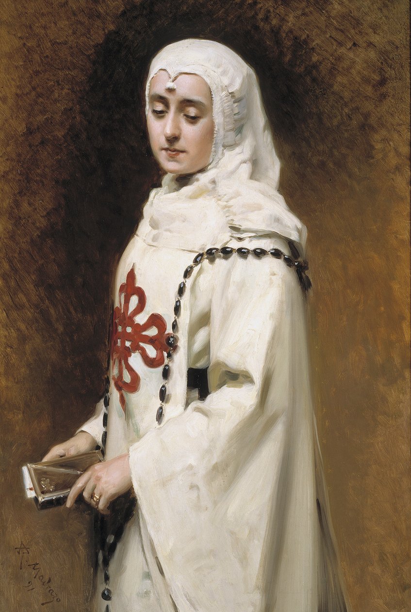 María Guerrero arcképe Doña Inésben alkotó: Raimundo de Madrazo y Garreta