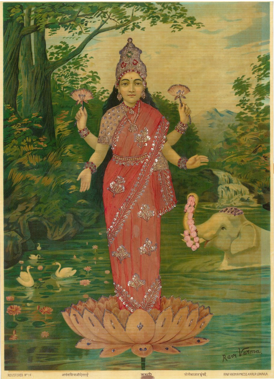 Lakshmi Embellished, Ravi Varma Press, Ravi Varma Press alkotó: Raja Ravi Varma