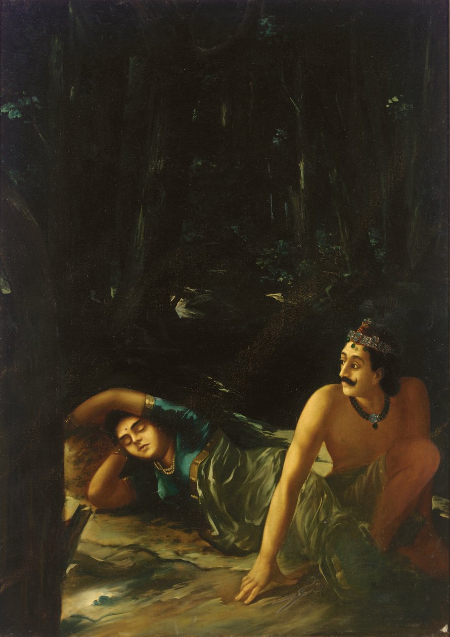 Nala és Damayanti alkotó: Raja Ravi Varma