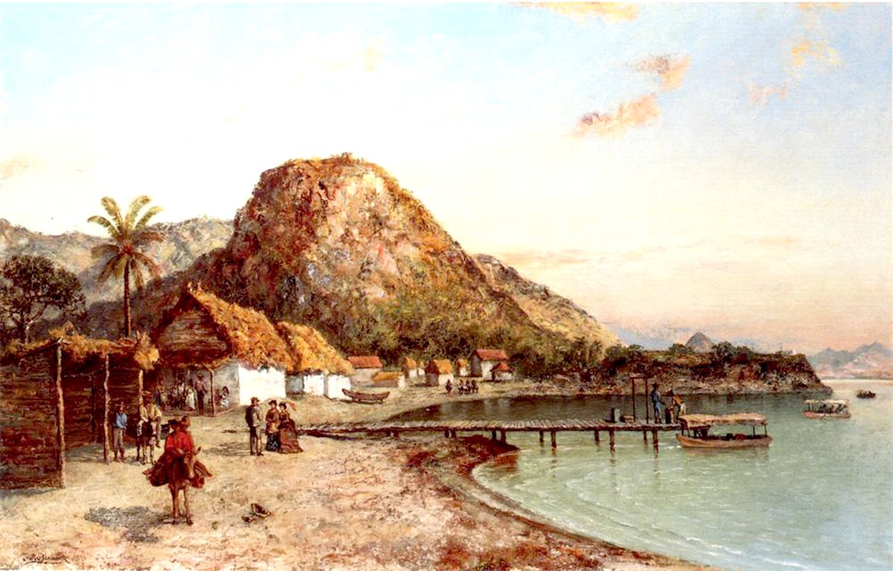 Tengerparti jelenet, Jamaica, 1875 alkotó: Ralph Albert Blakelock