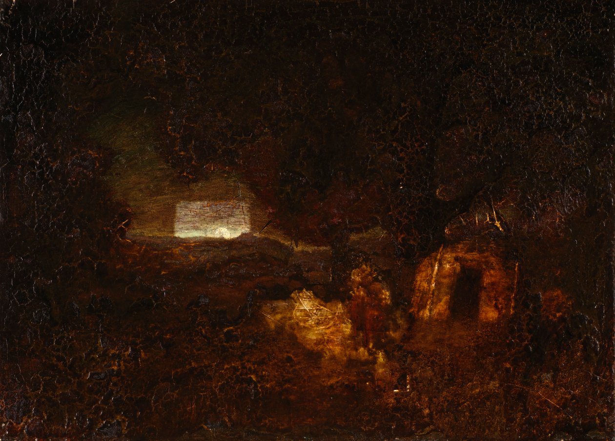 A kenuépítők, 1879 után. alkotó: Ralph Albert Blakelock