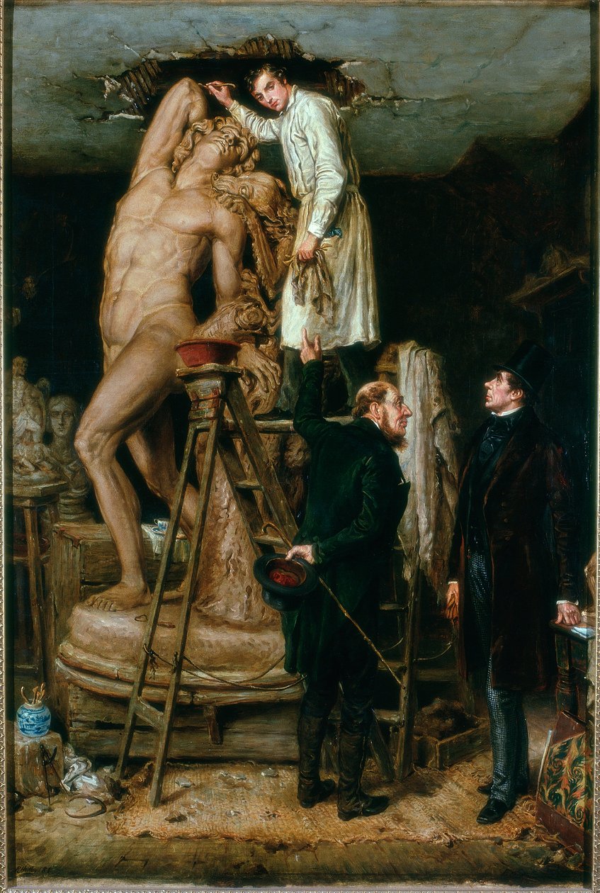 John Graham Lough a műtermében, 1881 alkotó: Ralph Hedley