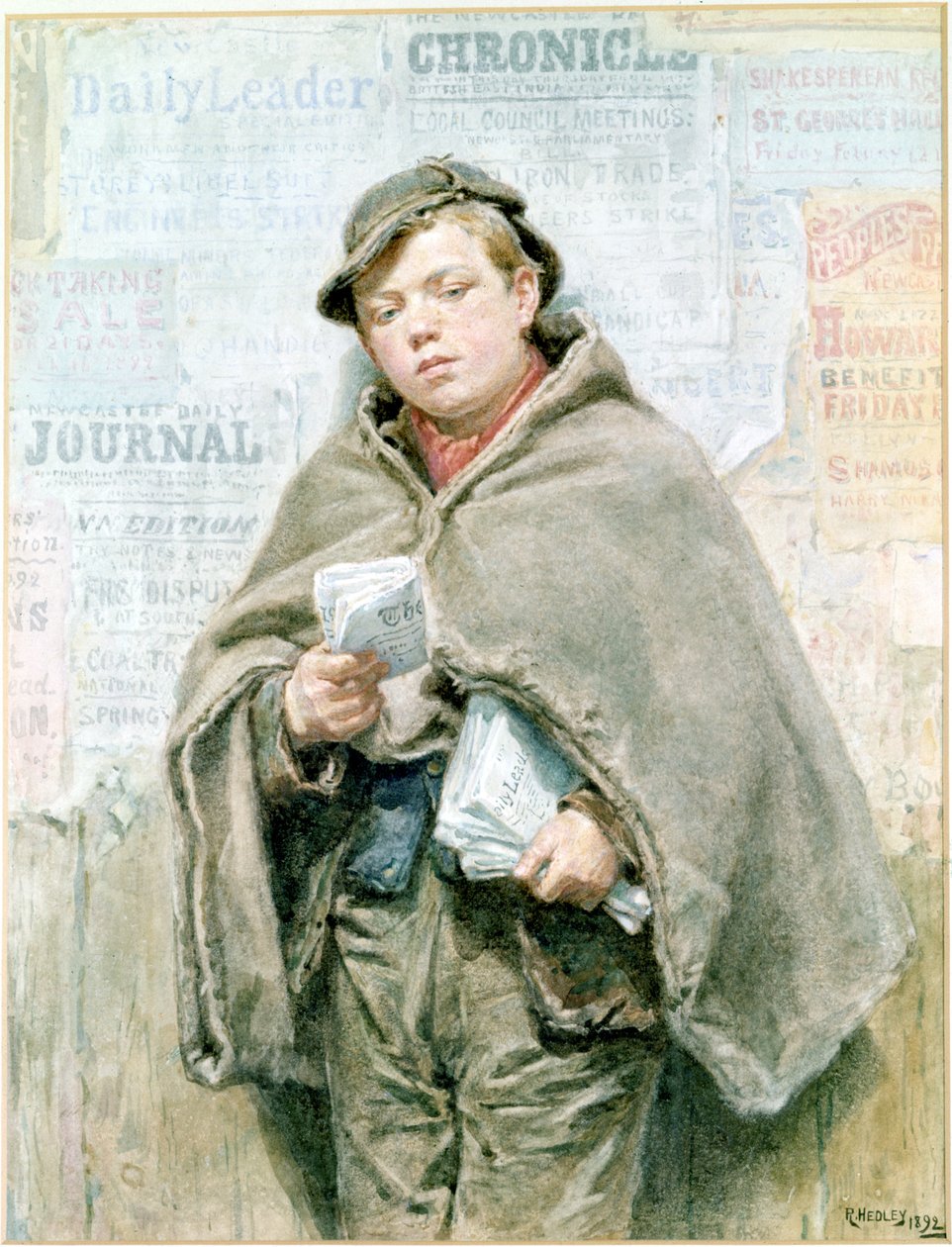 The Newsboy (testszínű) alkotó: Ralph Hedley