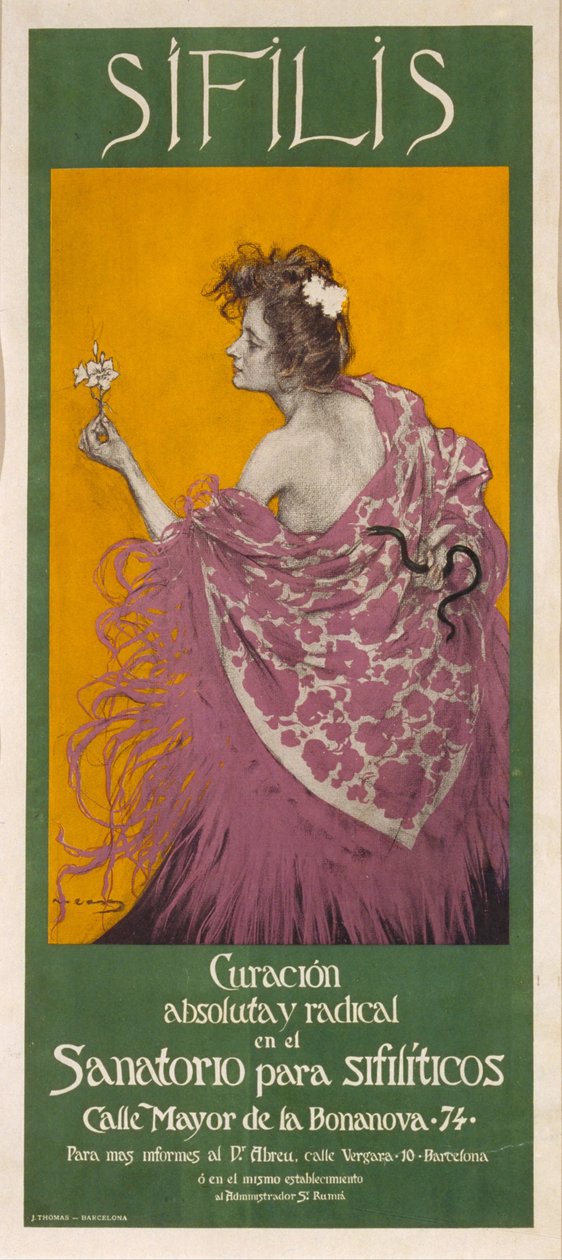 Szifilisz plakát alkotó: Ramon Casas i Carbo