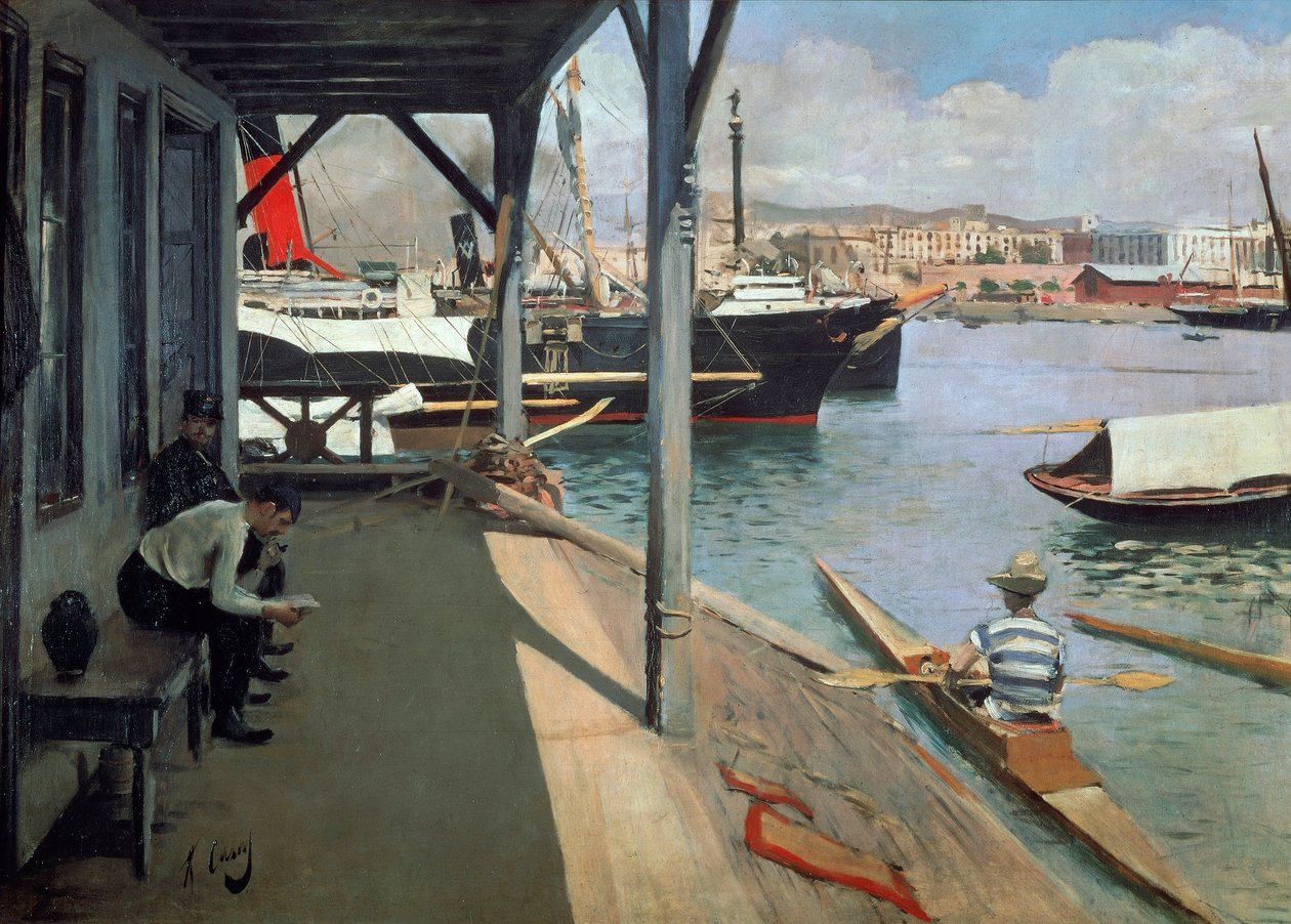 Barcelona kikötője alkotó: Ramon Casas i Carbo