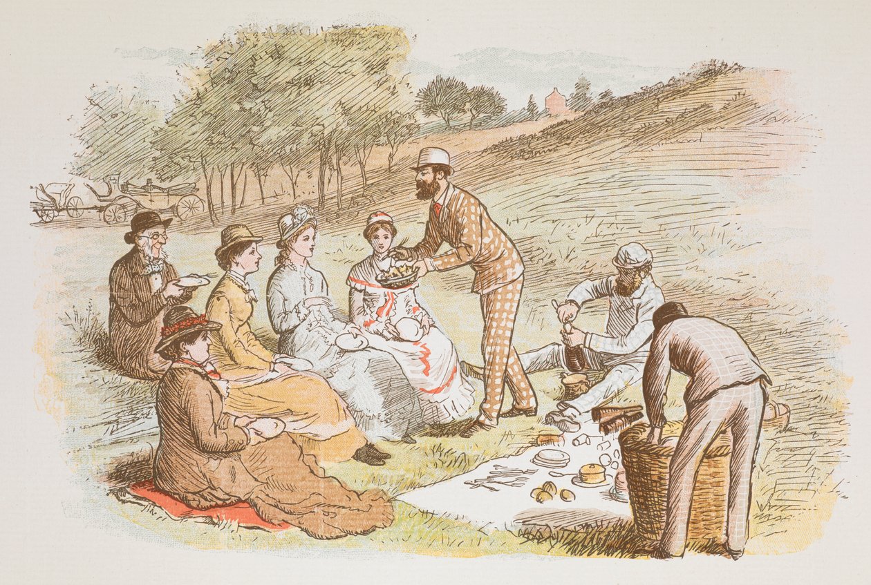 Egy piknik. alkotó: Randolph Caldecott