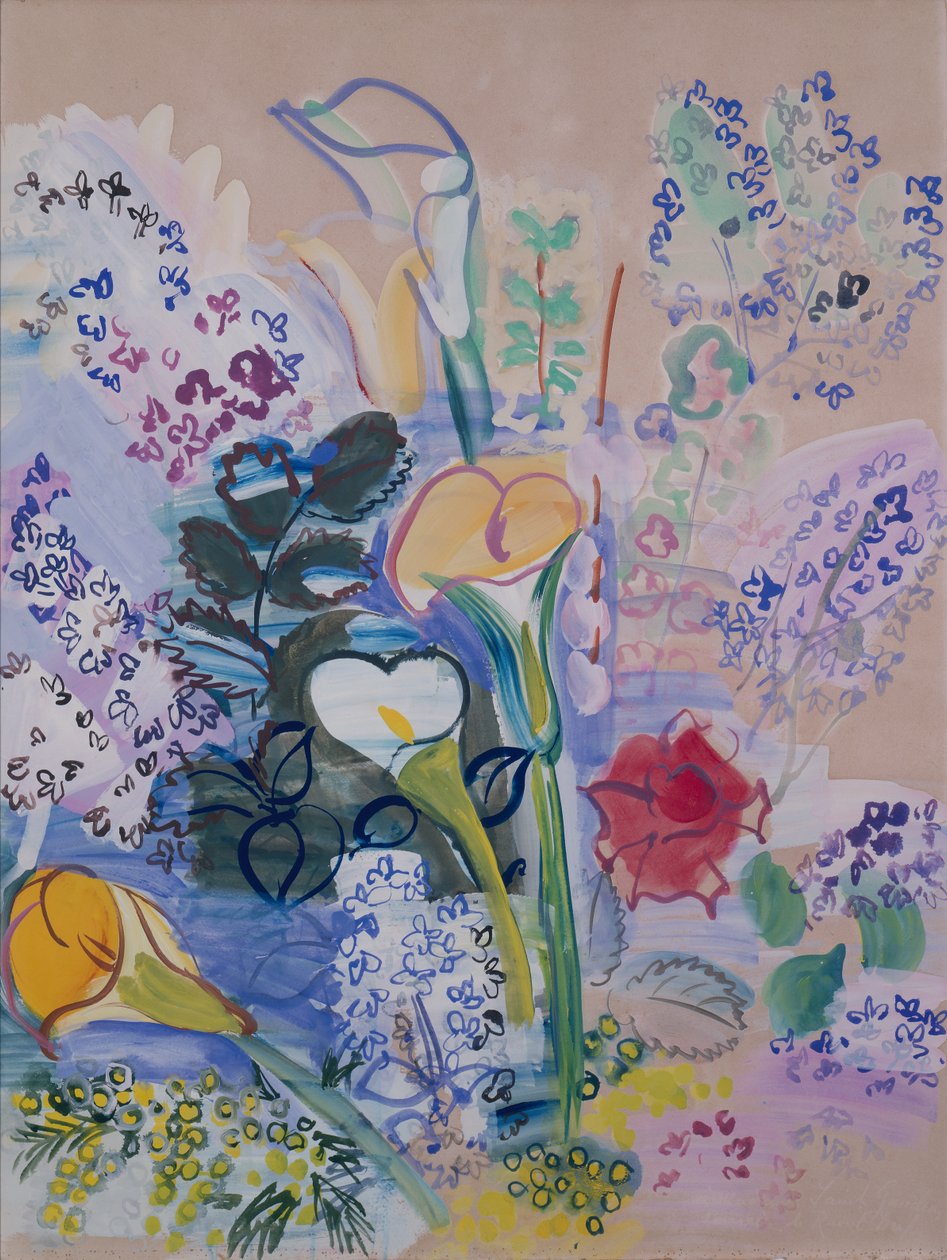 Arum csokor (gouache, papír) alkotó: Raoul Dufy